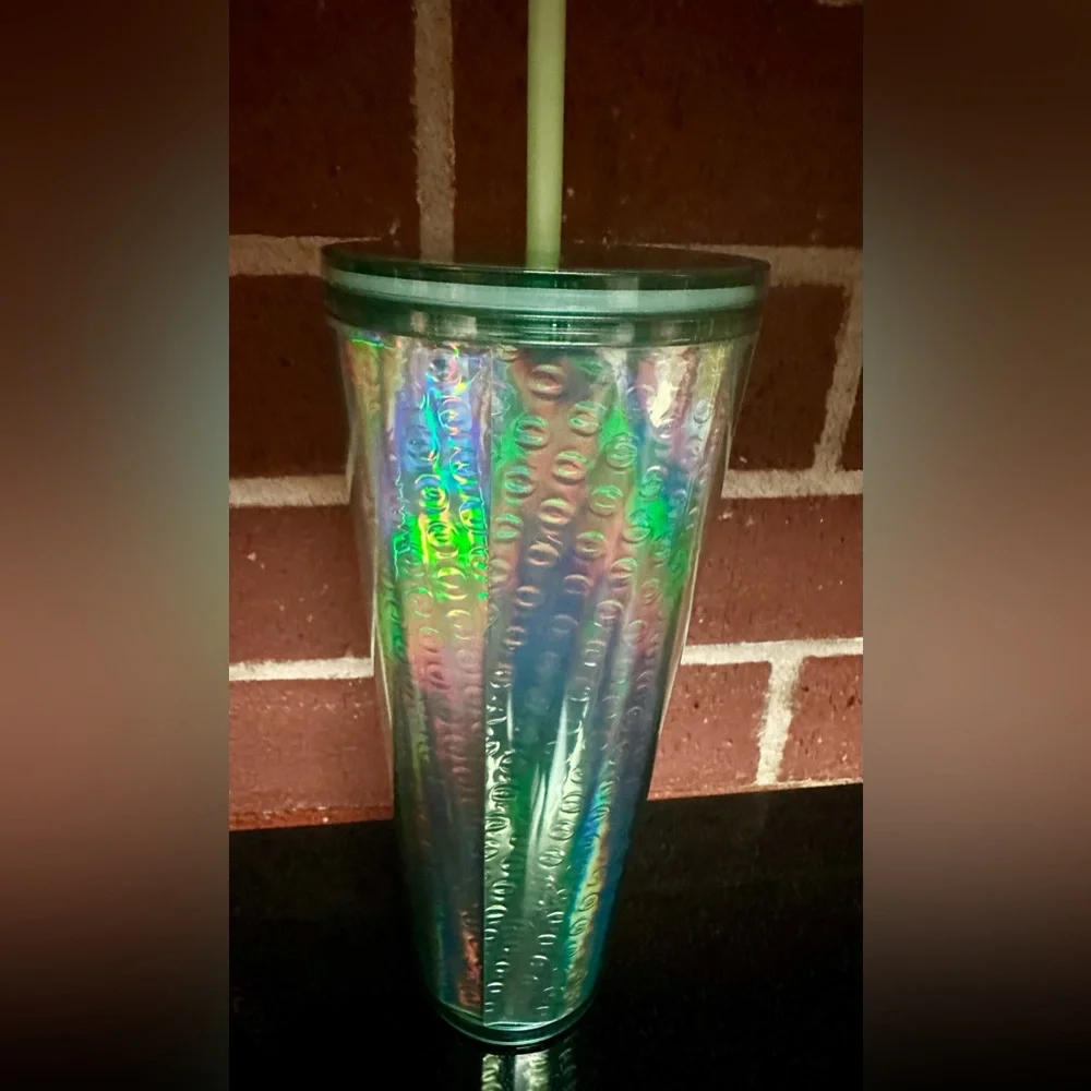 Starbucks Iridescent Green Cold Cup Venti 24oz – Smooth Finish - Picture 4 of 6